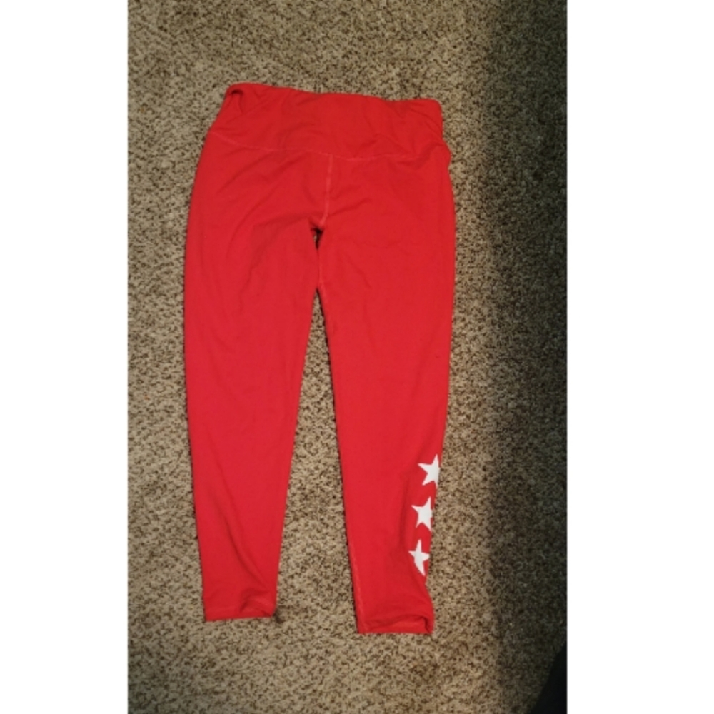 Red leggings